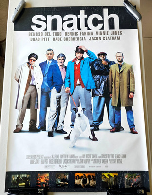 SNATCH ORIGINAL ROLLED 27x38 MOVIE POSTER BRITISH GUY RITCHIE BRAD PITT STATHAM