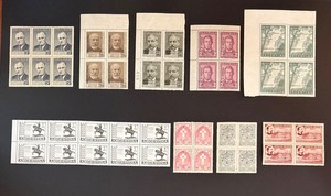 Argentina Stamps Plate Block Collection 40s,50,60s