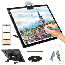 Rechargeable A3 Light Pad for Diamond Painting,Tracing Light Box with Stand a...