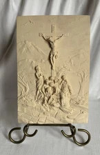VITTORIA VALENTINO Crucifixion of Jesus, Religious Easter Wall Plaque~ Italy