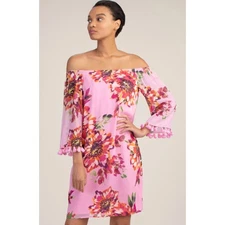 Trina Turk Luxe Silk Amaris Dress Desert Bloom Size Small