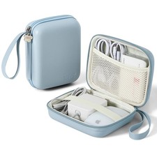 Large Blue Charger Case Fits Macbook Portable Tech Electronic Organizer Bag