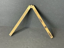 Vintage Wood and Brass 24" folding ruler - Brand unreadable