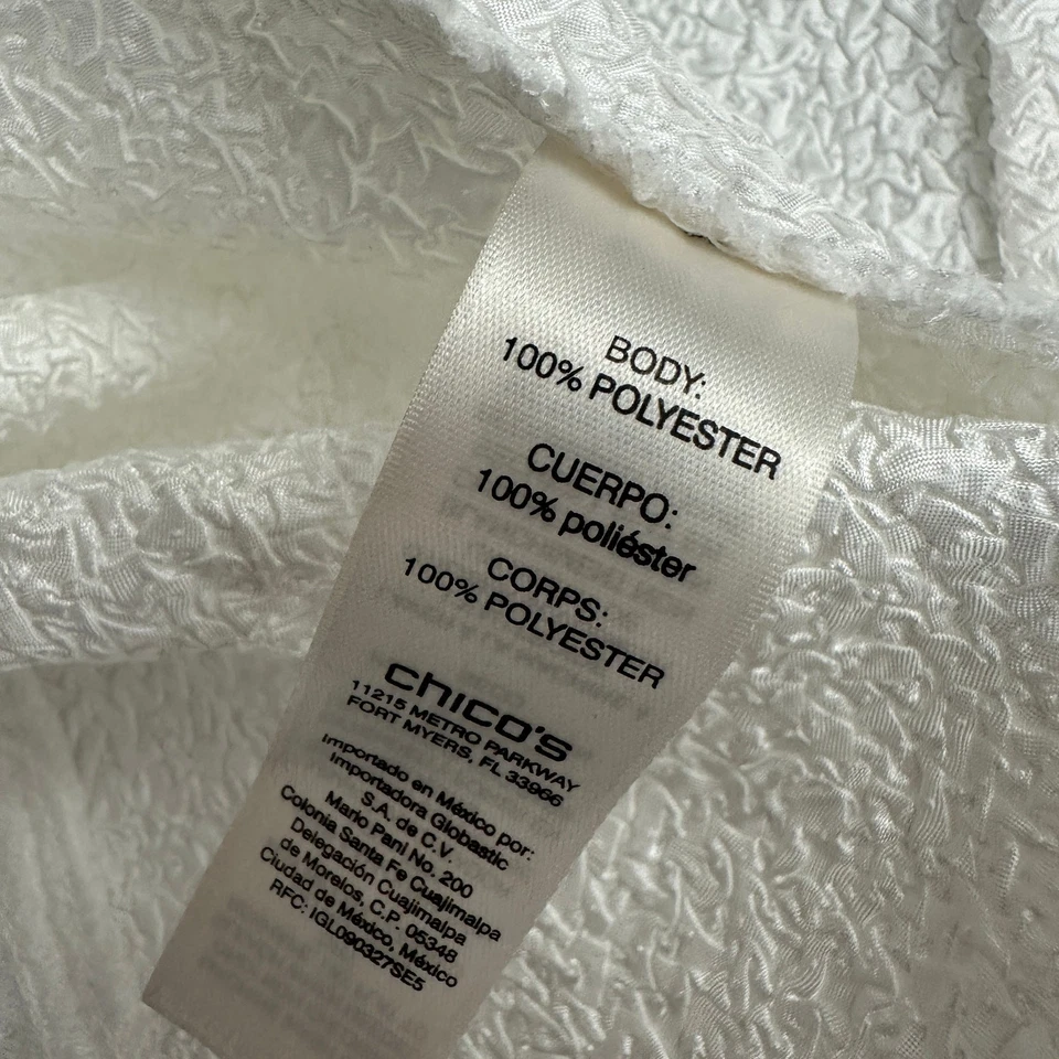 Chicos Womens 4 US 2X Open Front Duster Lace Cutout Boho Festival Mid Length - Image 4 of 4