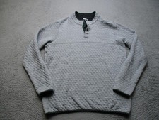 Marine Layer Sweatshirt Mens Large Gray Corbet Quilted Snap Henley Pullover