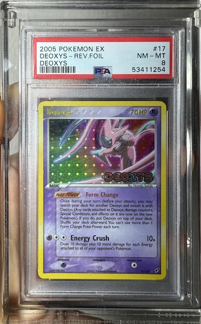 2005 DEOXYS 17/107 REVERSE HOLO ULTRA RARE EX DEOXYS / PSA 8 POKEMON LOW POP