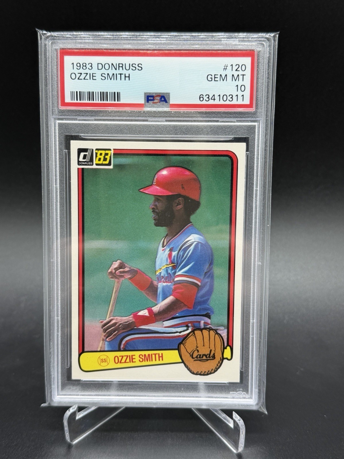 1983 Donruss #120 Ozzie Smith PSA 10 Gem Mint Cardinals HOF The Wizard