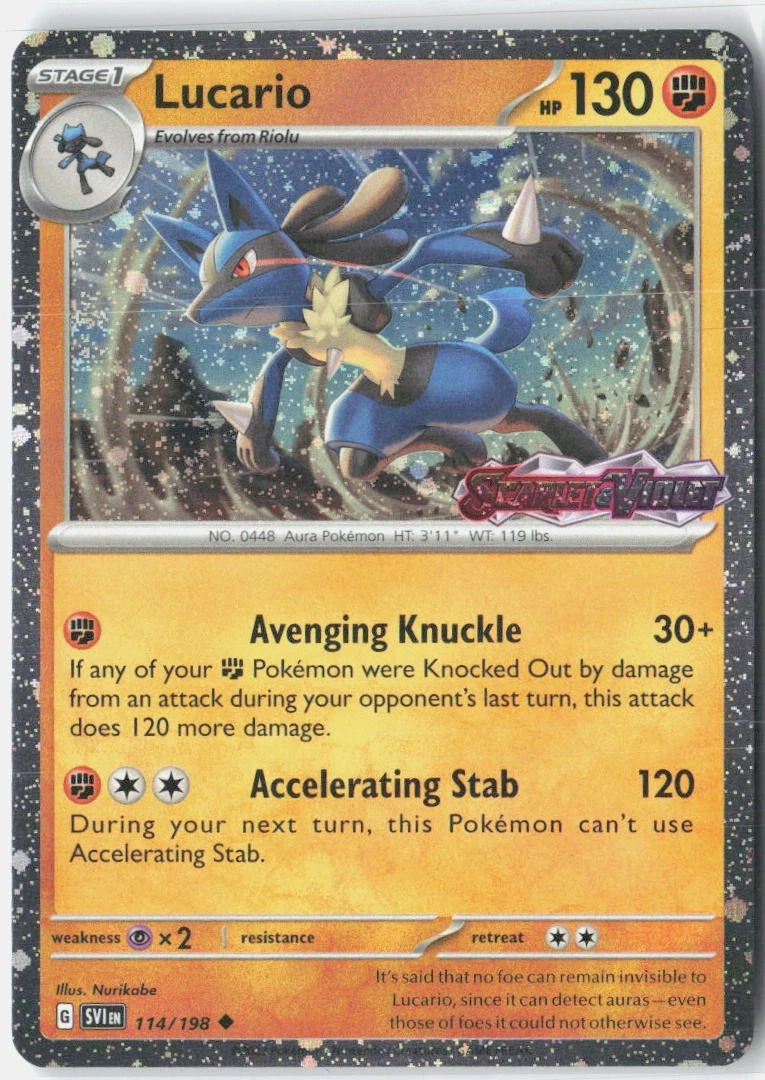 Lucario Holo Pokémon TCG Individual Collectible Card Game Cards