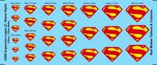 Superman Christopher Reeve Style Logo Opaque Waterslide Decals For Action Figure