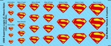 Superman Christopher Reeve Style Logo Opaque Waterslide Decals for Action Figure