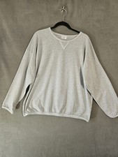 Vintage Prairie Cotton Womens M / L Oversized Shirt Light Gray Scoop USA Made