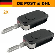2x Klapp Schl&uuml;ssel Ersatz Geh&auml;use f&uuml;r Mercedes E S SL Klasse W124 R129 W140 W463