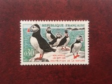 France 1274a ** Oiseaux Variété Houppe en 1960