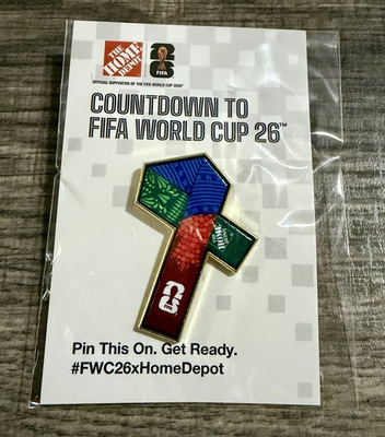 #ad Home Depot Countdown To FIFA 2026 World Cup Soccer Pin NEW Official Sponsor $9.95