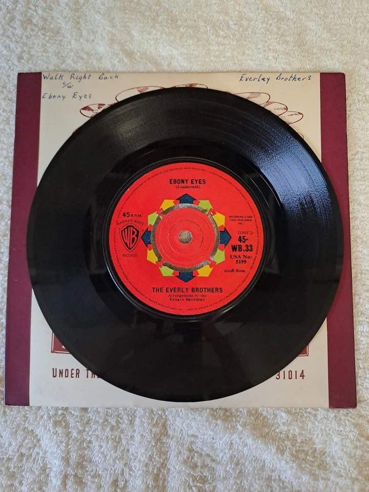 The Everly Brothers - Walk Right Back 7" Vinyl Single TESTED NM 1961 - Image 2 of 4
