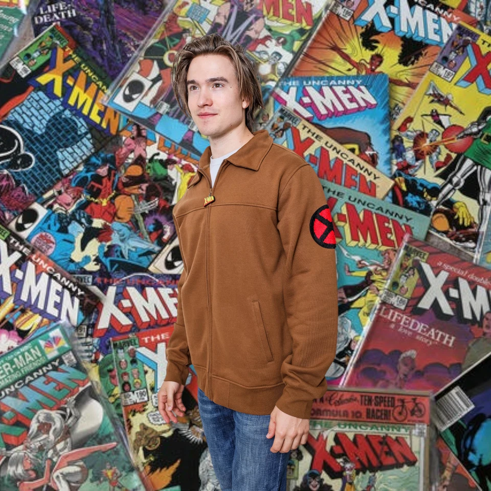 Chaqueta X-Men Cíclope Serie Animada Años 90 Pájaro Negro Marvel Comics Adulto Chaqueta Foto 3 de 4