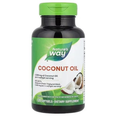NEU Nature's Way - Kokosöl - 1000 mg - 120 Weichkapseln