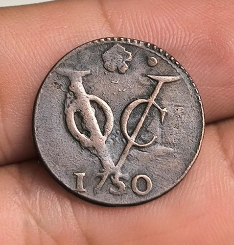 1750 Niederländische Niederlande Kolonial Voc Duit New York Penny Holland Münze_S73