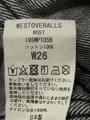 新品…Are You Different × WESTOVERALLS〜26 WESTOVERALLS Straight Pants 26 Cotton BLK Plain 805T | eBay