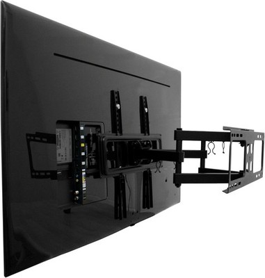 TV Wandhalterung 42-65'' neigbar drehbar VESA bis 400x400 schwarz Stahl inkl Zube