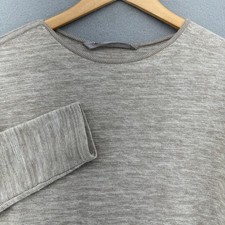 Athleta Retreat Oatmeal Marbled Heathered Sweater Dress SZ S Classic Preppy Prep