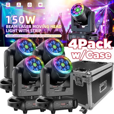 LED Laser Moving Head Light DMX RGBW 6Bee Eyes Stage Effect Lights KTV Bar Light