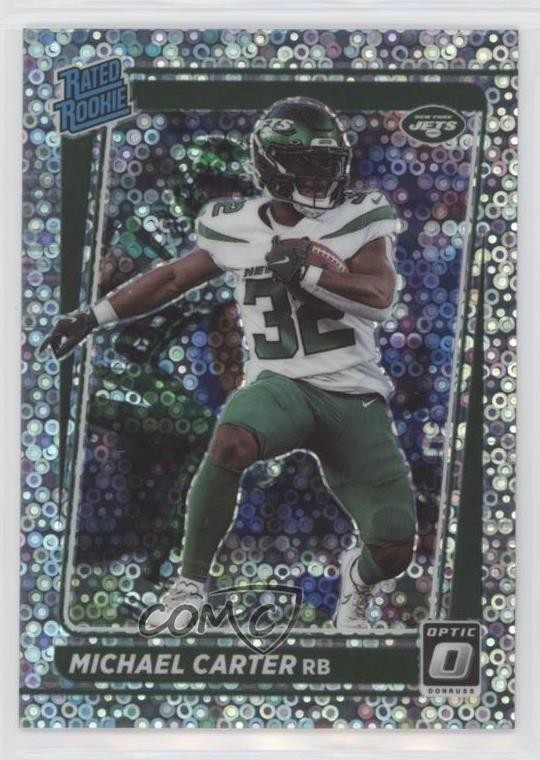 2021 Donruss Optic Rated Silver Circles Prizm /125 Michael Carter #235 Rookie RC