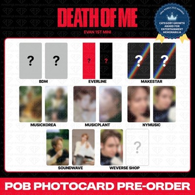 [PreSale] EVAN 1st Mini Album DEATH OF ME POB Photocard