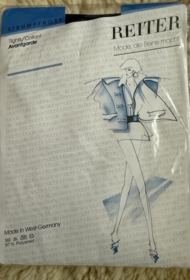Vintage Reiter Strumpfhose Marine Größe II 40-42 Neu OVP