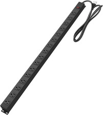 Metal Wall Mount Power Strip, Mountable Power Outlet, Aluminum Alloy Mount Power