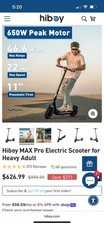 Hiboy ProMax Electric Scooter with Seat Foldable