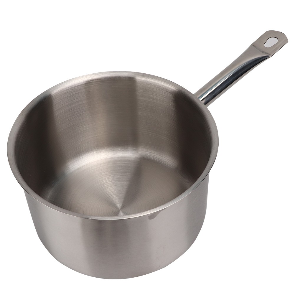 Stainless Steel Composite Bottom Cooking Pot Single Handle Saucepan With Lid