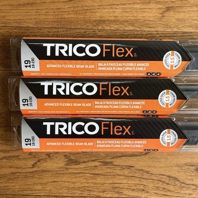 Lot Of 3 Trico Flex 18-190 Flexible Beam Wiper Blades 19'' Windshield All Weather