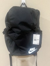 Nike Elemental Backpack Black White Logo Laptop Pocket Gym School Bag NWT