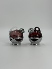 Vintage Farber Bros Art Deco Ruby Glass Chrome Salt & Pepper Shakers Pat 1924011 — photo 2