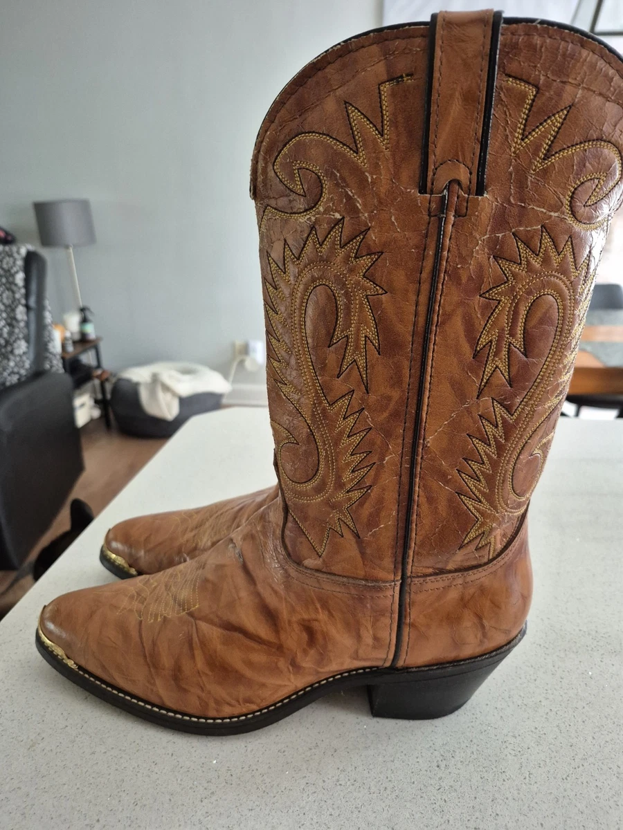 Nocona Texas Dark Brown Leather Western Authentic Cowboys Boots 8.5D Botas Cuero Nocona | Shoes | Nocona Texas Dark Brown Leather Western  main image 3