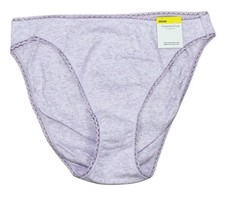 Med Charter Club 100 Cotton Heathered Bikini Panty Women's Underwear Amethyst
