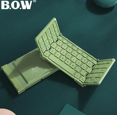 BOW Foldable Bluetooth Wireless Keyboard for iOS iPhone iPad Android Windows PC