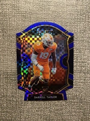2020 Panini Select - Concourse Darrell Taylor #96 Blue Prizm Die-Cut RC Seahawks