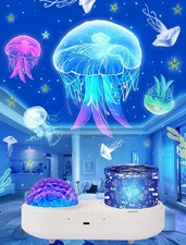 Ocean Wave Projector Night Light 10 Colors 6 Film 360 Timer Kids Bedroom Decor