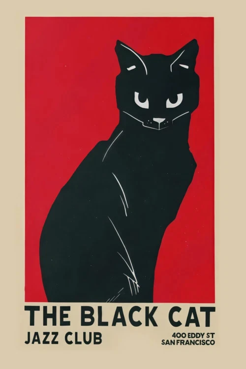 vintage cat poster products for sale | eBay