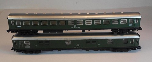 Arnold Spur N 1/160 D-Zug-Wagen Set grün 4-achsig der DB 2 #1869 | Zustand: Gebraucht