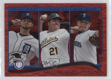 2014 Topps League Leaders Red Hot Foil Anibal Sanchez Bartolo Colon #117 18kx