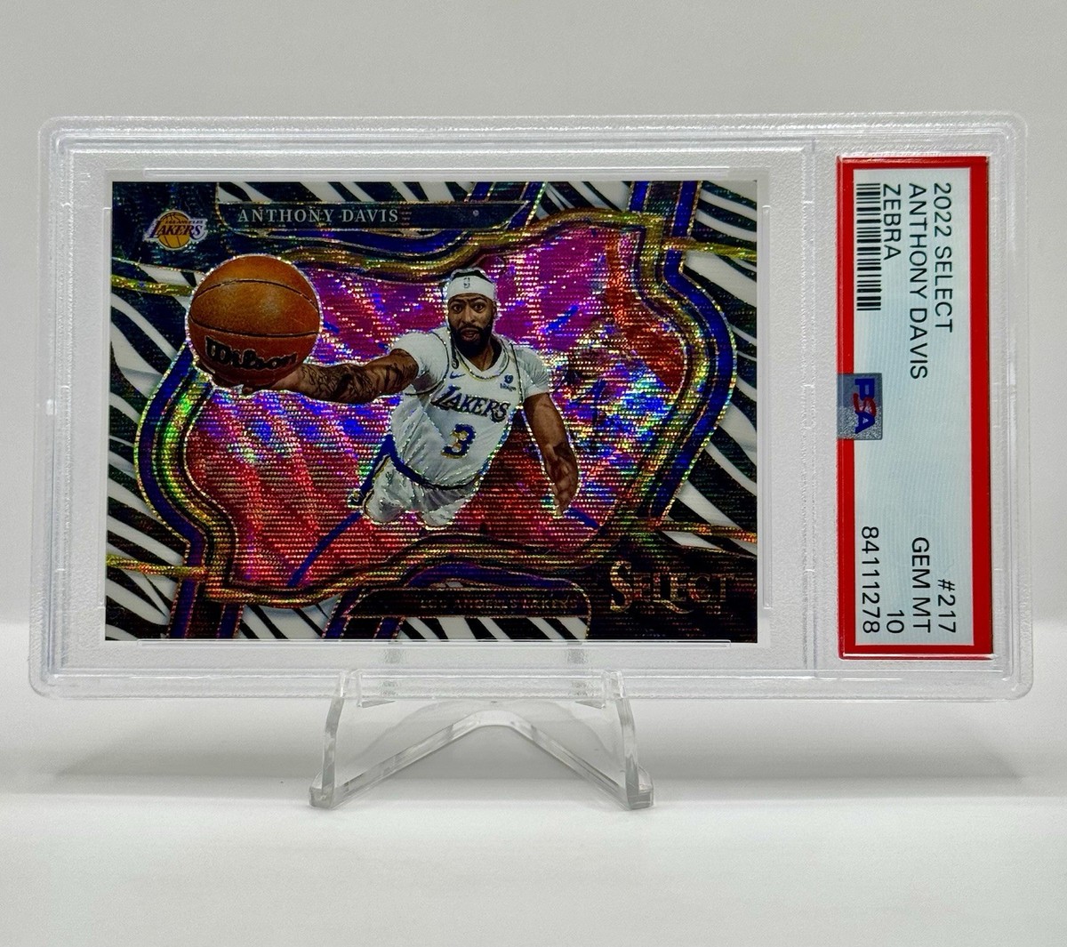 2022-23 Select ANTHONY DAVIS Courtside Zebra CASE HIT Lakers