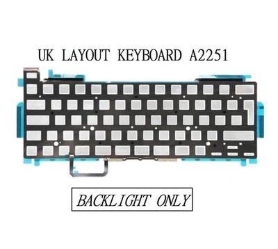 Neu Apple MacBook Pro 13 A2251 Ende 2020 UK Layout Tastatur nur Hintergrundbeleuchtung