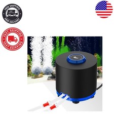 Versatile Stainless Steel Air Pump with Air Stones for Aquariums Up to 200 Gal