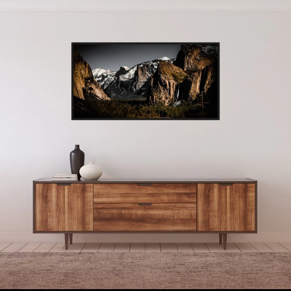 Arte de pared de metal con vista de túnel media cúpula del valle de Yosemite 36x24 pulgadas Foto 3 de 3