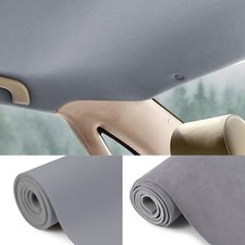 Gray Headliner Fabric By the Yard 1/8" Thick Foam Backed Car Roof Repair Fabric