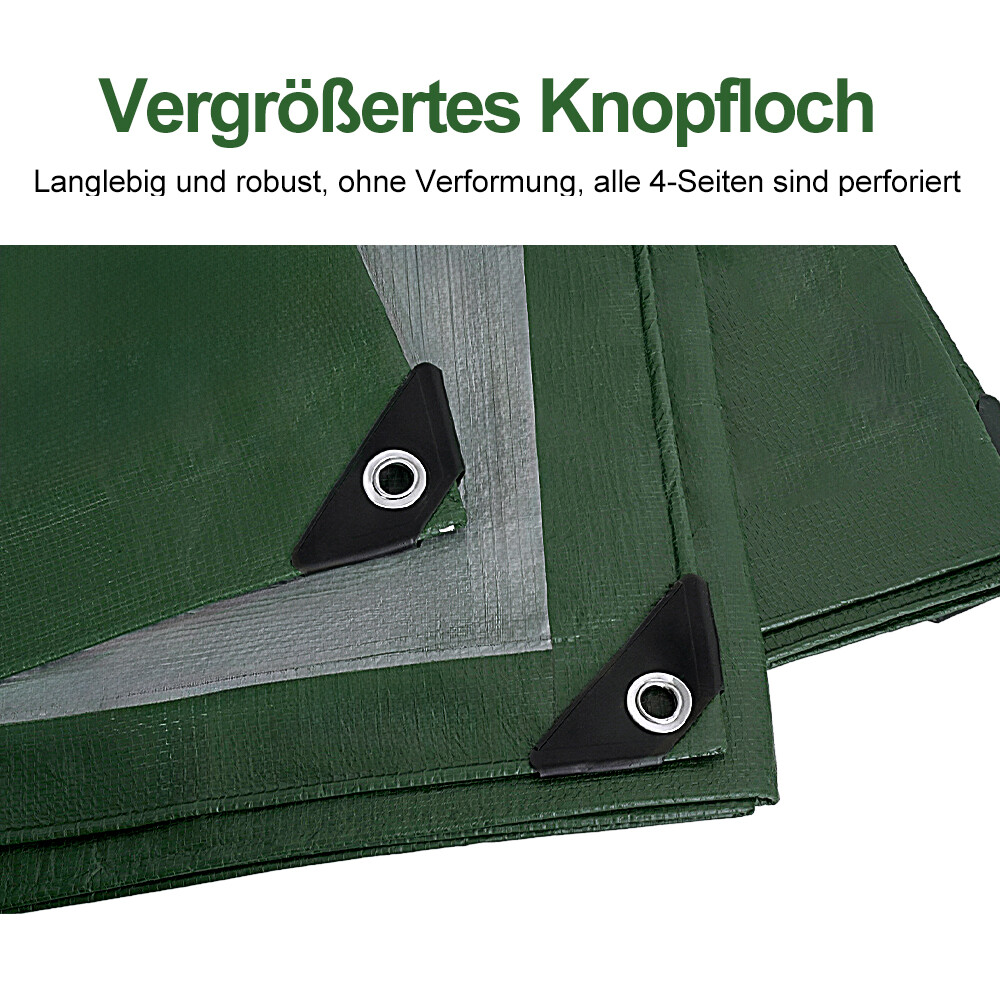 Perel 110-0202: Abdeckplane Wasserdicht, Gewebeplane, Plane Wasserdicht - Foto 12