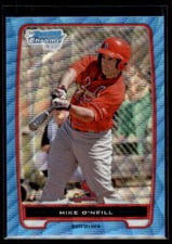 2012 Bowman Chrome Blue Wave Refractor Mike O'Neill BCP131 St. Louis Cardinals